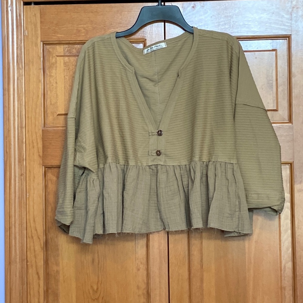 Free People, Cropped Blouse ,Medium